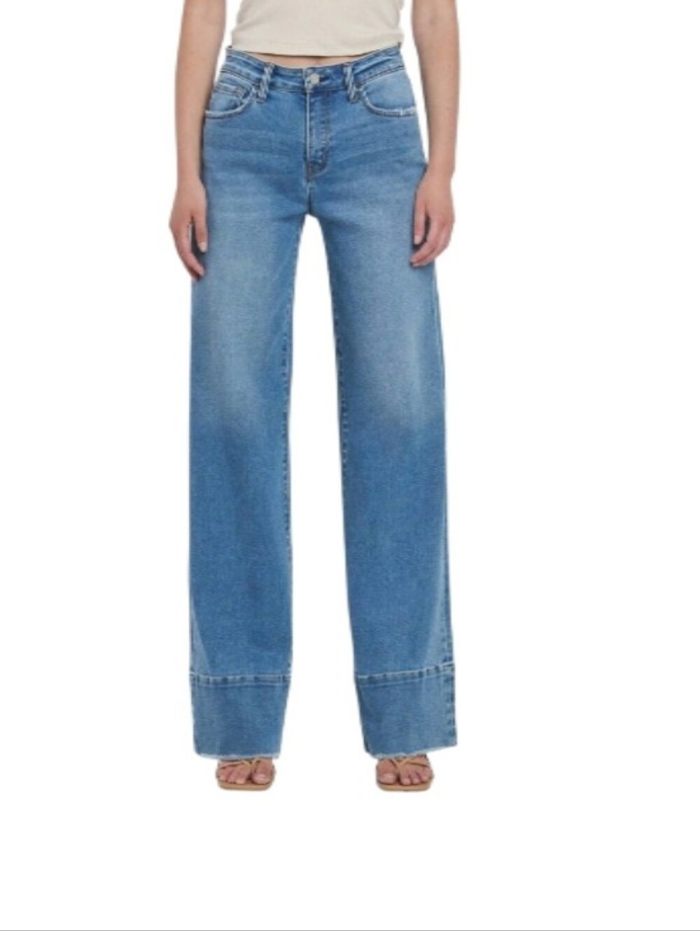 Vervet Olivia Wide-Leg High Waisted Denim Jeans
